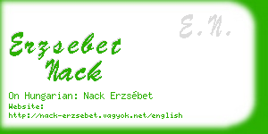 erzsebet nack business card