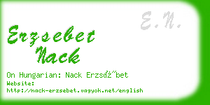 erzsebet nack business card